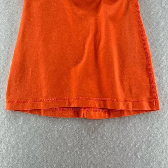 Lululemon Top Womens Size 2 Scoop Me Up Tank II Luon Athletic Workout Orange - Picture 4 of 9